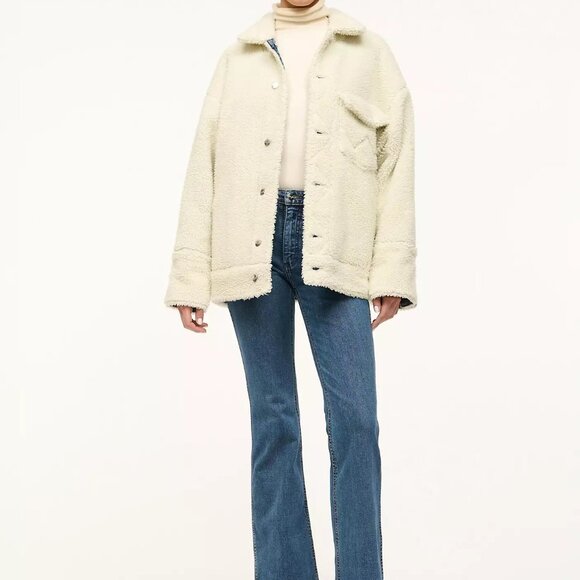 Wrangler + Staud Jean Jacket Reversible Oversized Biggest Sherpa - Picture 2 of 3